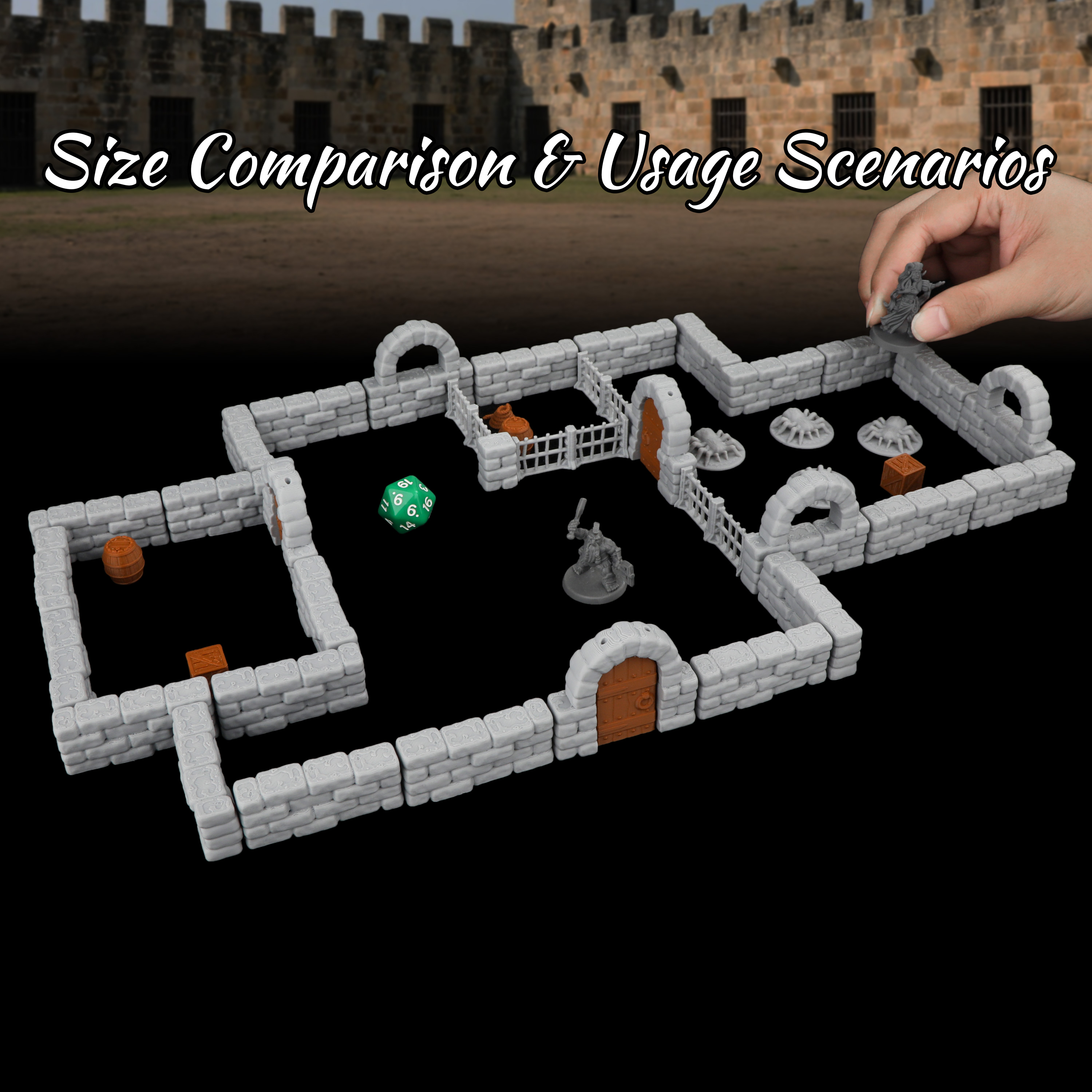 46Pcs Dungeon Stone Wall Set - - đánh giá và giá Board Game Dune
