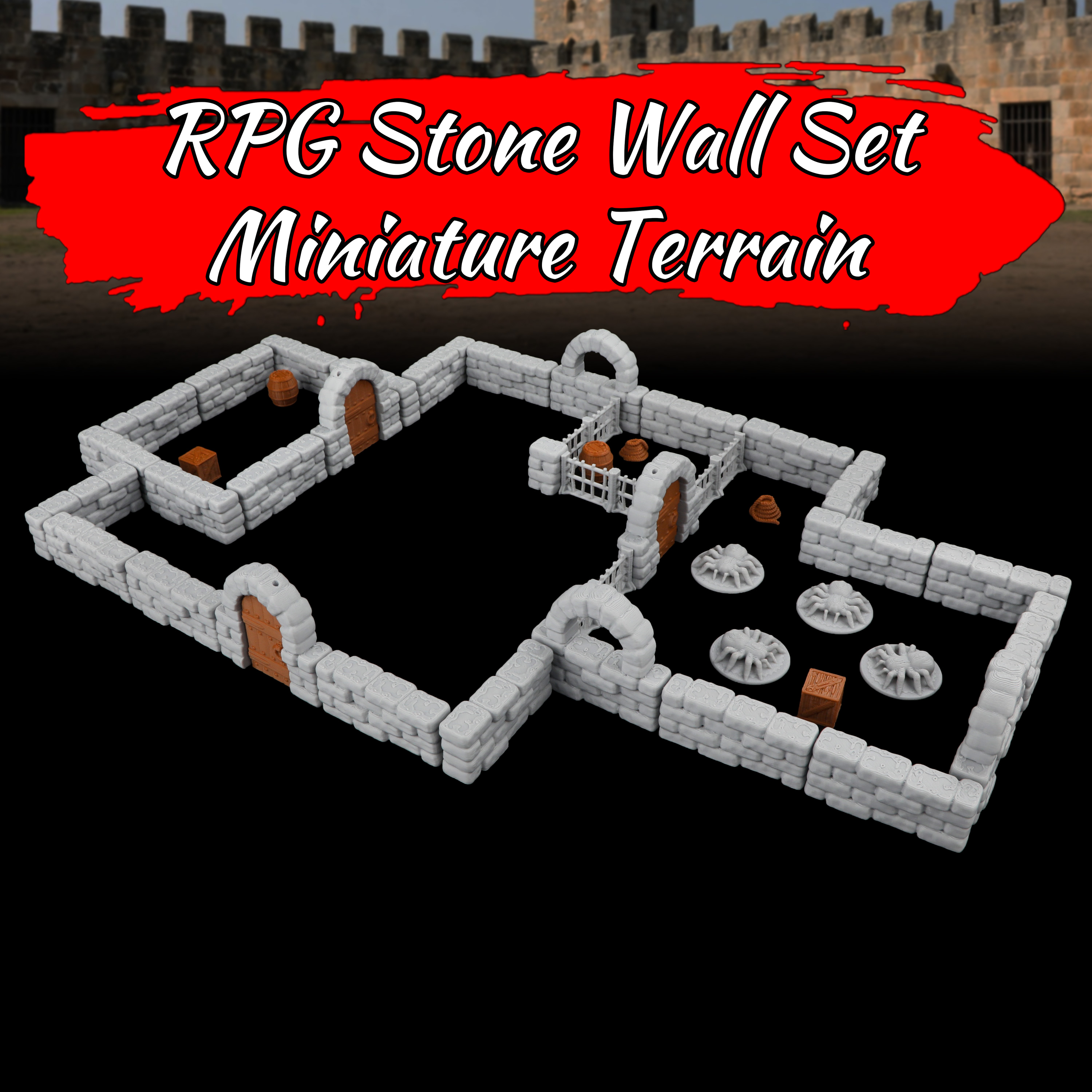 46Pcs Dungeon Stone Wall Set - - đánh giá và giá Board Game Dune