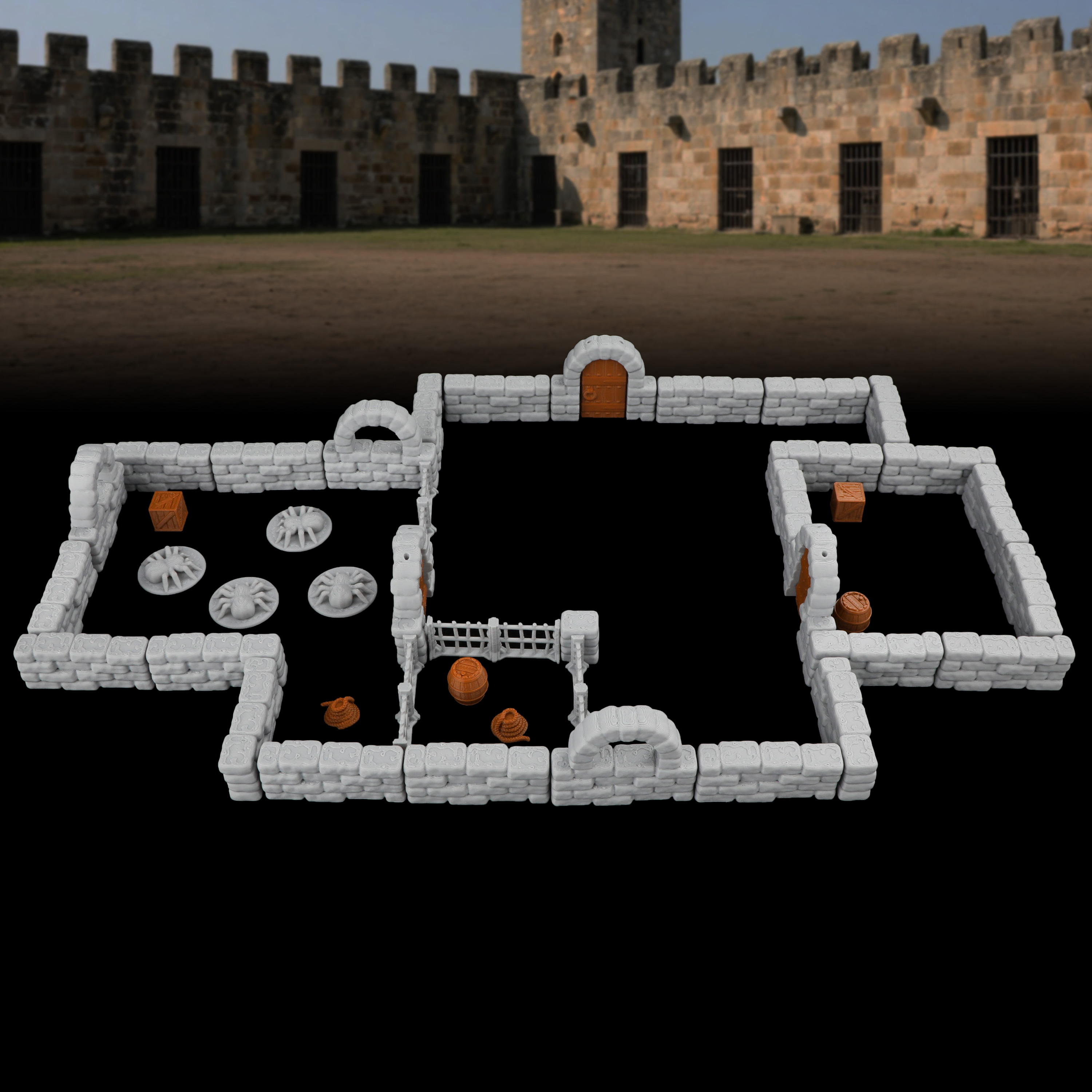 46Pcs Dungeon Stone Wall Set - - đánh giá và giá Board Game Dune