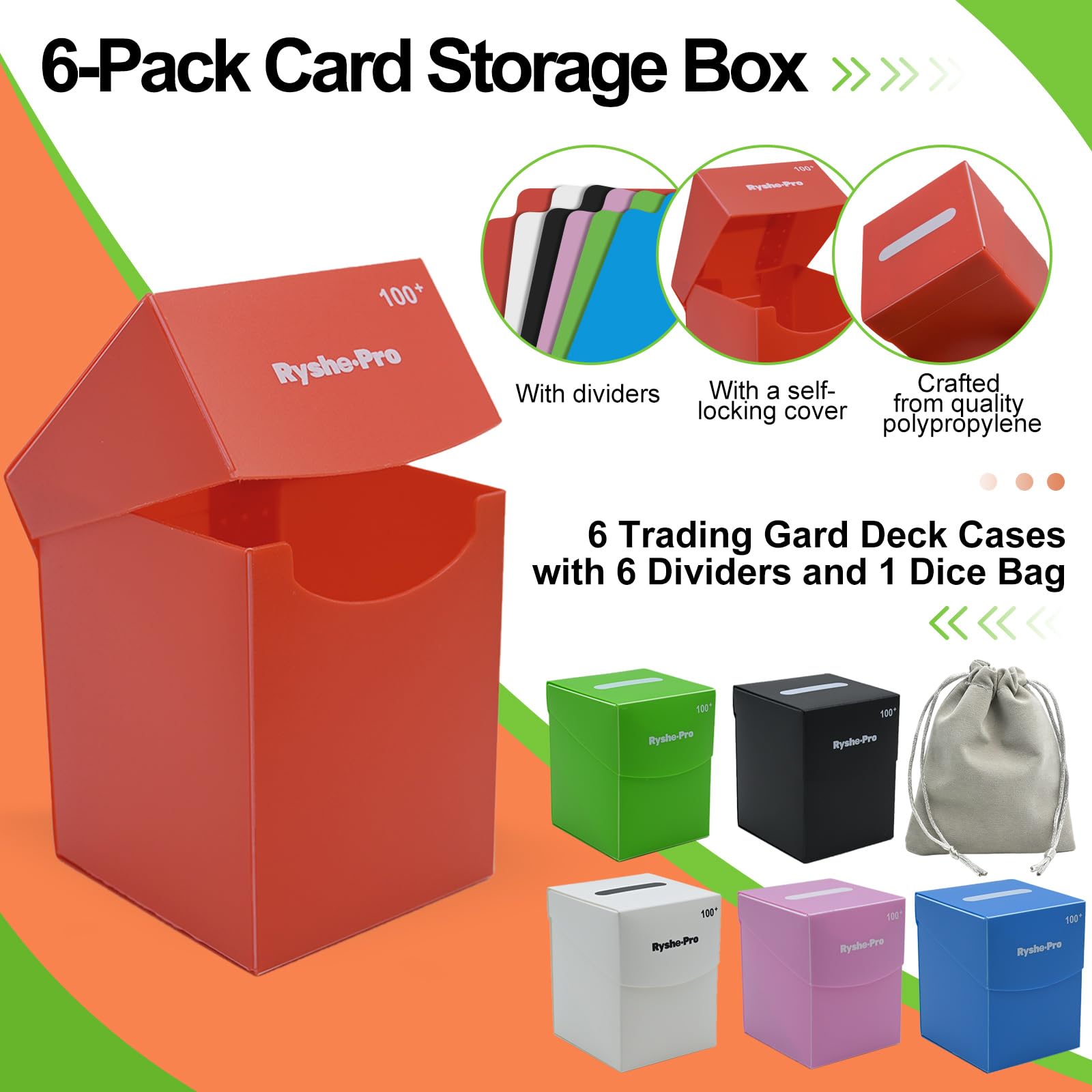 TCG Deck Box for 100+ Cards Co - đánh giá và giá Board Game Organization
