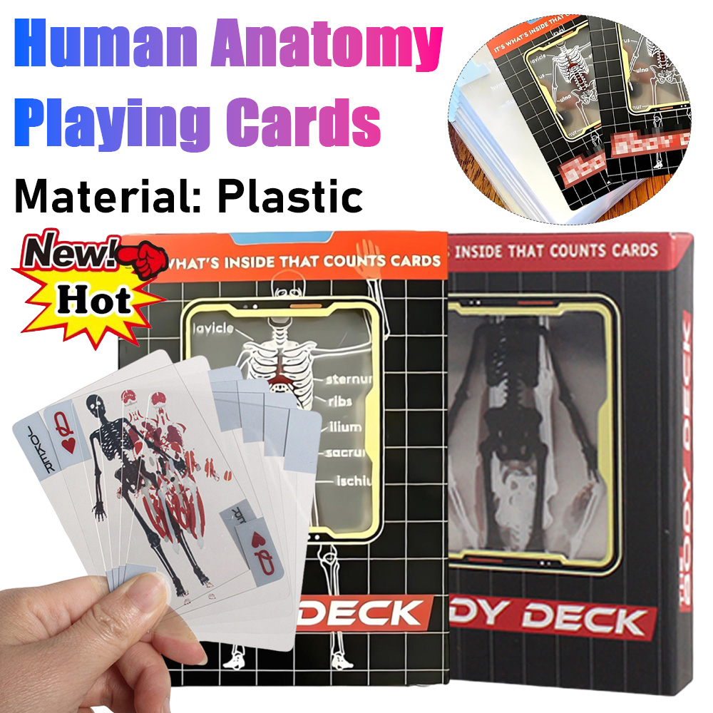 1-3PCS Human Anatomy Poker Car - đánh giá và giá Board Game With Chips