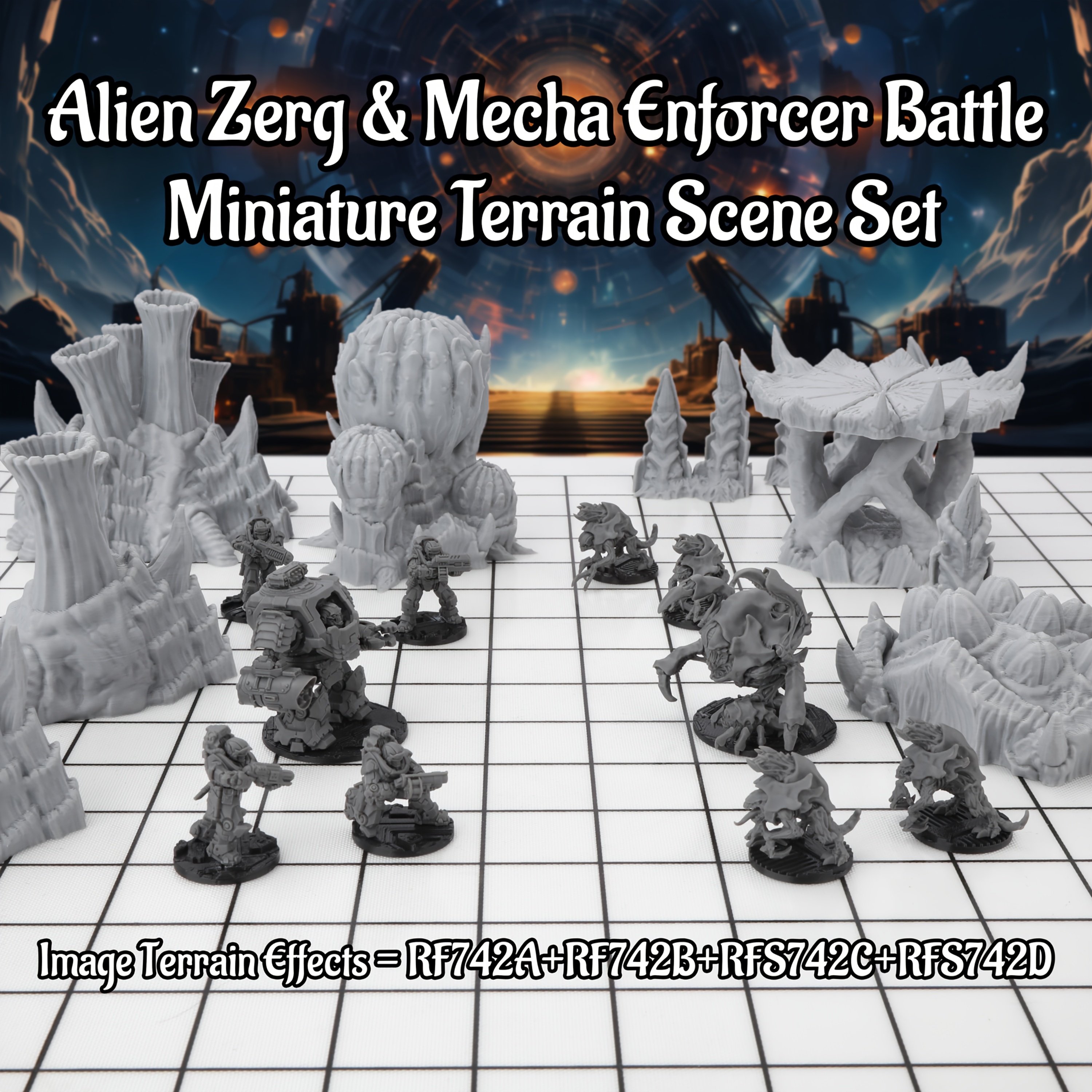 Sci-Fi Alien Miniature Terrain - đánh giá và giá Board Game Dune
