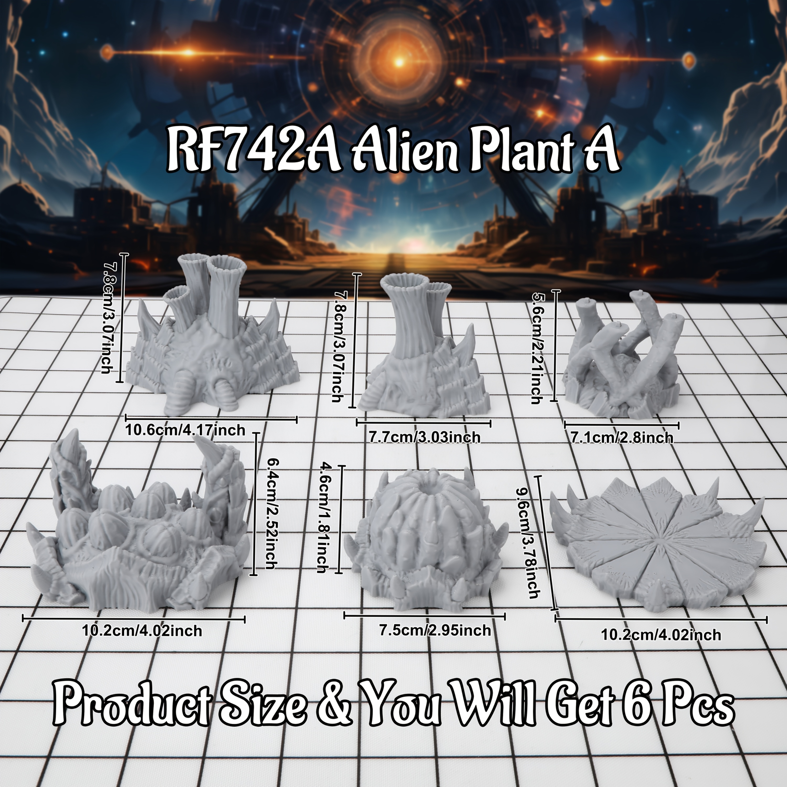 Sci-Fi Alien Miniature Terrain - đánh giá và giá Board Game Dune
