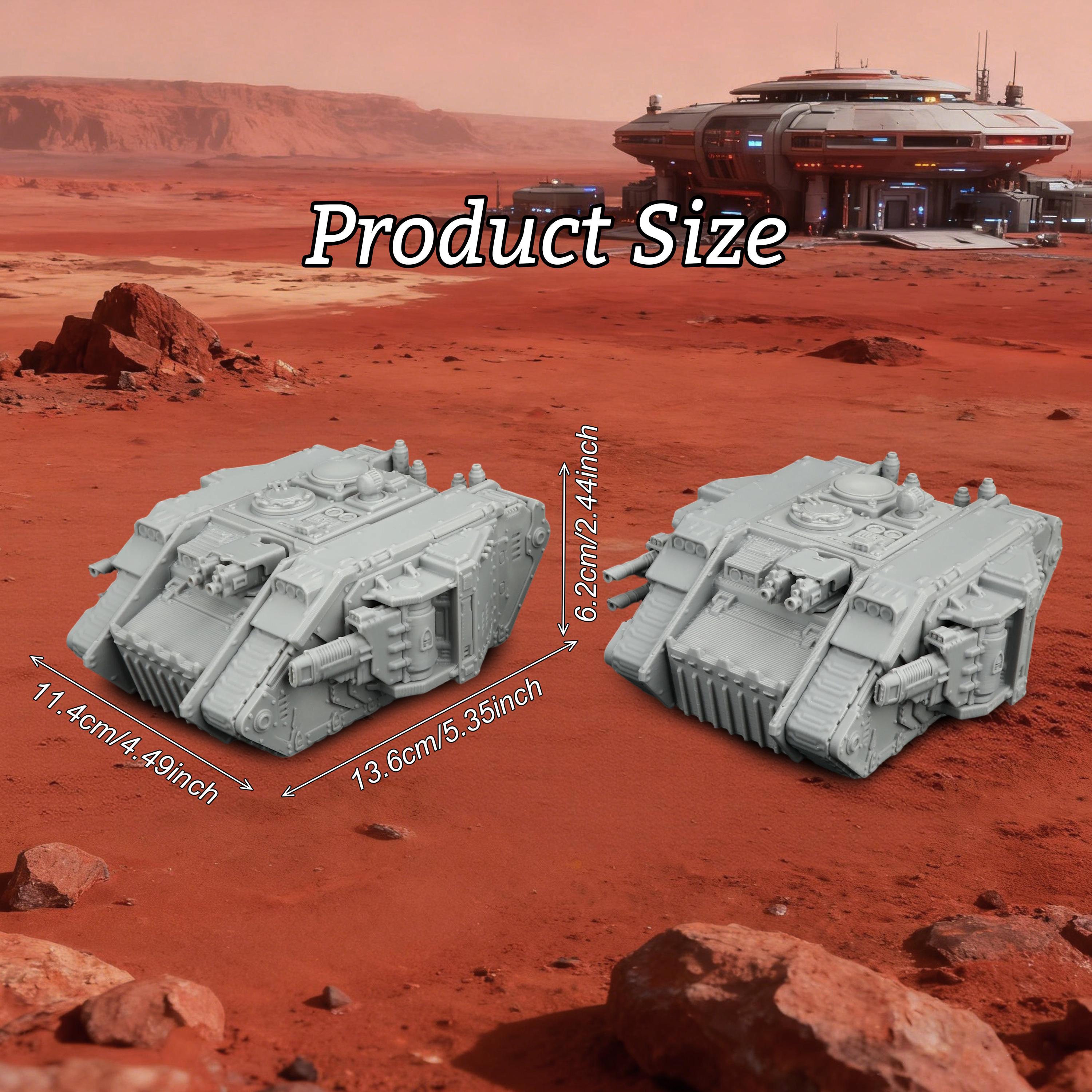 2Pcs Sci-Fi Tank Miniature Set - đánh giá và giá Board Game Dune
