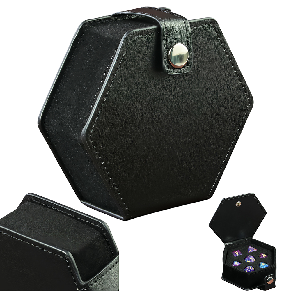 Black Leather Box DND Dice Cas - đánh giá và giá Board Game With Chips