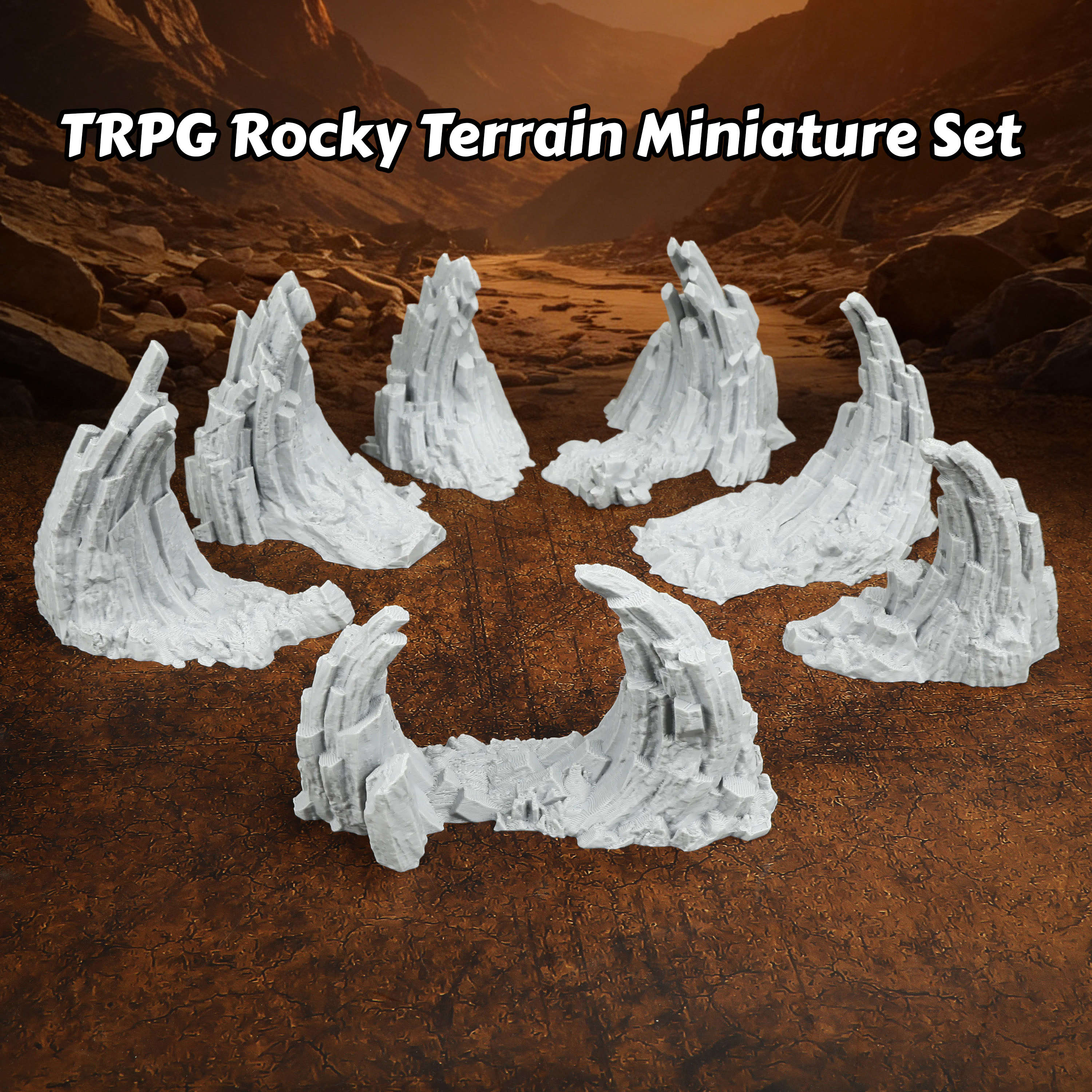TRPG Rocky Terrain Miniature - - đánh giá và giá Board Game Dune